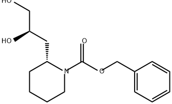 1-Piperidinecarboxylic acid, 2-[(2R)-2,3-dihydroxypropyl]-, phenylmethyl ester, (2R)-