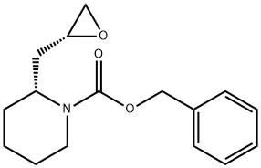 1-Piperidinecarboxylic acid, 2-[(2R)-2-oxiranylmethyl]-, phenylmethyl ester, (2R)- Structure