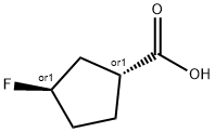 (1R,3R)-3-氟环戊烷-1-羧酸 结构式