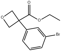 3-Oxetanecarboxylic acid, 3-(3-bromophenyl)-, ethyl ester Struktur