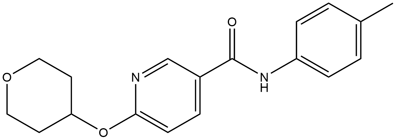 N-(4-Methylphenyl)-6-[(tetrahydro-2H-pyran-4-yl)oxy]-3-pyridinecarboxamide Structure