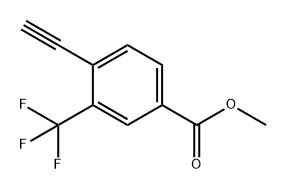 Benzoic acid, 4-ethynyl-3-(trifluoromethyl)-, methyl ester Structure