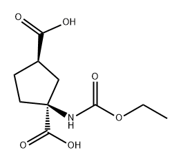 1,3-Cyclopentanedicarboxylic acid, 1-[(ethoxycarbonyl)amino]-, (1S,3R)-