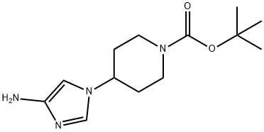 1-Piperidinecarboxylic acid, 4-(4-amino-1H-imidazol-1-yl)-, 1,1-dimethylethyl ester 化学構造式
