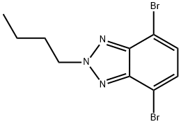 4,7-dibromo-2-(n-butyl)-2H-benzo[d][1,2,3]triazole Struktur