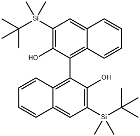 3,3''-Bis(tert-butyldimethylsilyl)-[1,1''-binaphthalene]-2,2''-diol Struktur