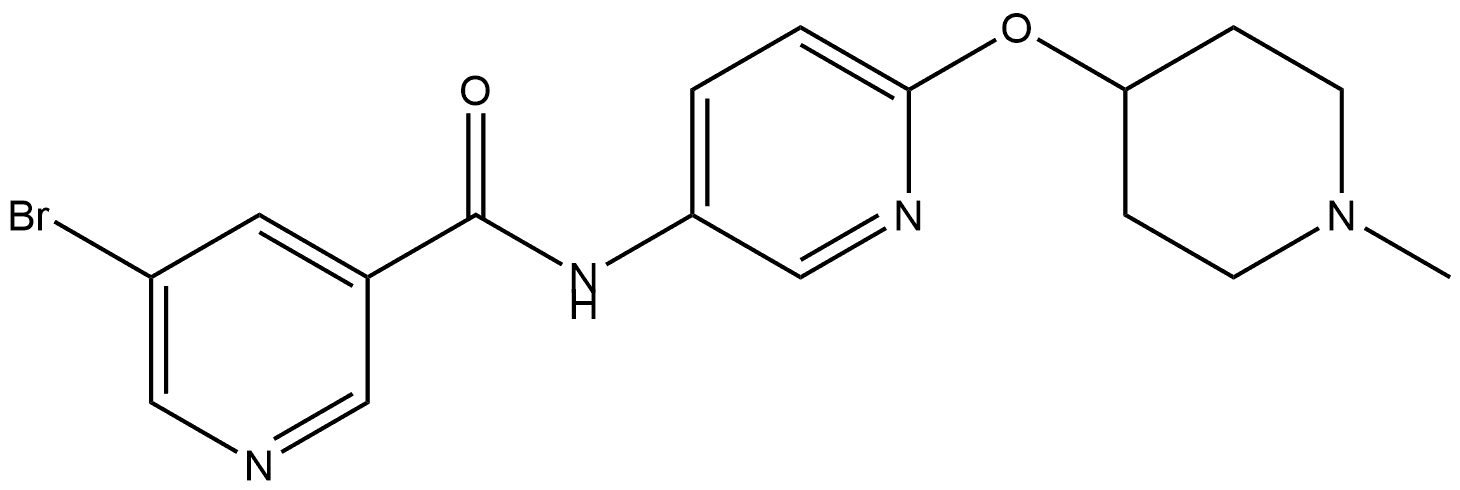 5-Bromo-N-[6-[(1-methyl-4-piperidinyl)oxy]-3-pyridinyl]-3-pyridinecarboxamide Structure