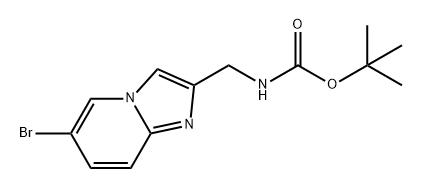 Carbamic acid, N-[(6-bromoimidazo[1,2-a]pyridin-2-yl)methyl]-, 1,1-dimethylethyl ester 结构式