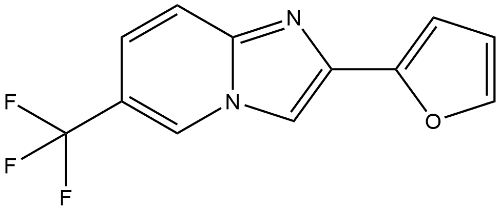 2-(2-呋喃基)-6-(三氟甲基)咪唑并[1,2-A]吡啶 结构式