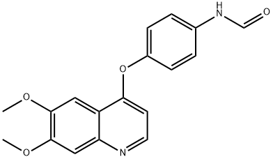 Formamide, N-[4-[(6,7-dimethoxy-4-quinolinyl)oxy]phenyl]- Structure