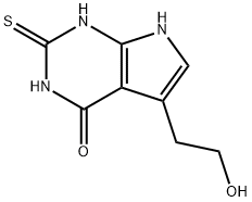 4H-Pyrrolo[2,3-d]pyrimidin-4-one, 1,2,3,7-tetrahydro-5-(2-hydroxyethyl)-2-thioxo- Structure