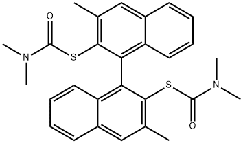 Carbamothioic acid, dimethyl-, S,S-(3,3-dimethyl1,1-binaphthalene-2,2-diyl) ester Struktur