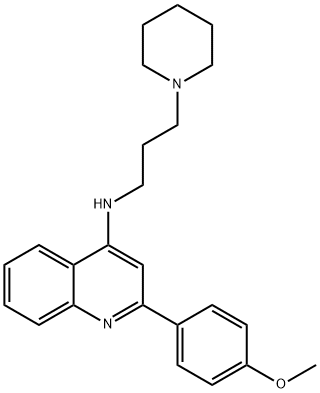 4-Quinolinamine, 2-(4-methoxyphenyl)-N-[3-(1-piperidinyl)propyl]- Structure