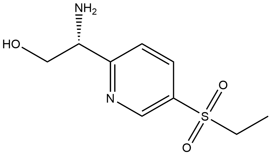 (R)-2-氨基-2-(5-(乙基磺酰基)吡啶-2-基)乙-1-醇, 1908500-14-0, 结构式