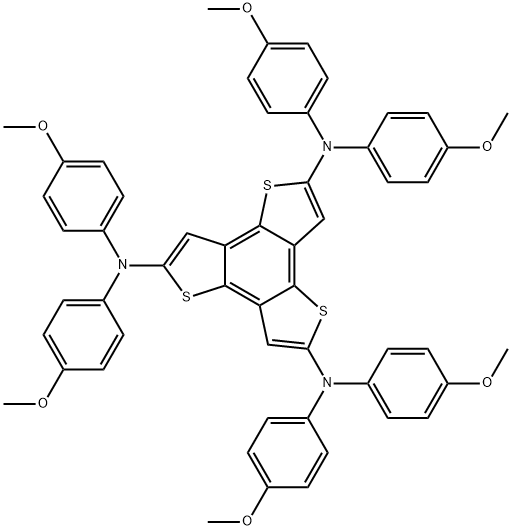 Benzo[1,2-b:3,4-b':5,6-b'']trithiophene-2,5,8-triamine, N2,N2,N5,N5,N8,N8-hexakis(4-methoxyphenyl)-|