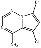 Pyrrolo[2,1-f][1,2,4]triazin-4-amine, 7-bromo-5-chloro- 结构式