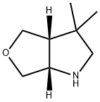 1H-Furo[3,4-b]pyrrole, hexahydro-3,3-dimethyl-, (3aR,6aS)- 化学構造式