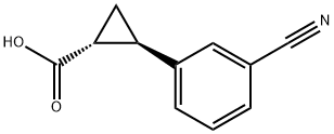 (1R,2R)-2-(3-Cyanophenyl)cyclopropane-1-carboxylic acid,1909294-43-4,结构式