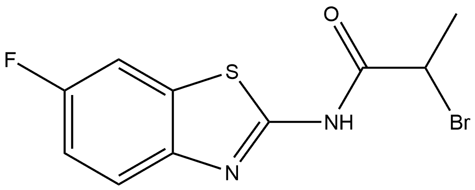 2-Bromo-N-(6-fluoro-2-benzothiazolyl)propanamide Structure