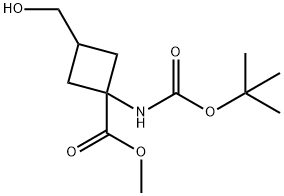 METHYL 1-([(TERT-BUTOXY)CARBONYL]AMINO)-3-(HYDROXYMETHYL)CYCLOBUTANE-1-CA+, Mixture of diastereomers Struktur