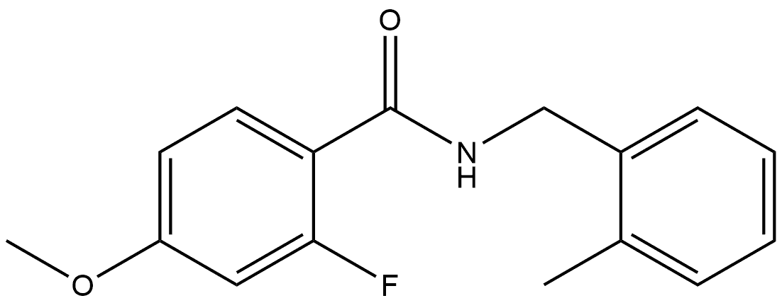 2-Fluoro-4-methoxy-N-[(2-methylphenyl)methyl]benzamide 化学構造式