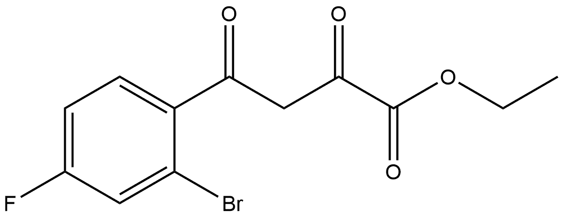 4-(2-溴-4-氟苯基)-2,4-二氧代丁酸乙酯, 1911910-89-8, 结构式