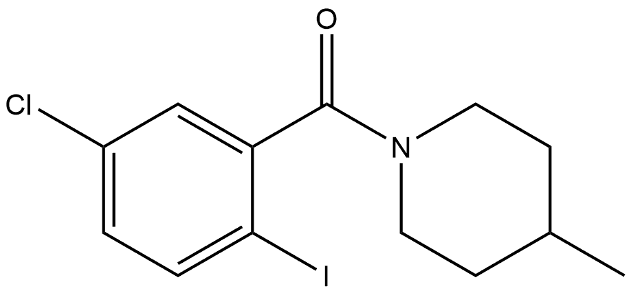 (5-Chloro-2-iodophenyl)(4-methyl-1-piperidinyl)methanone 结构式