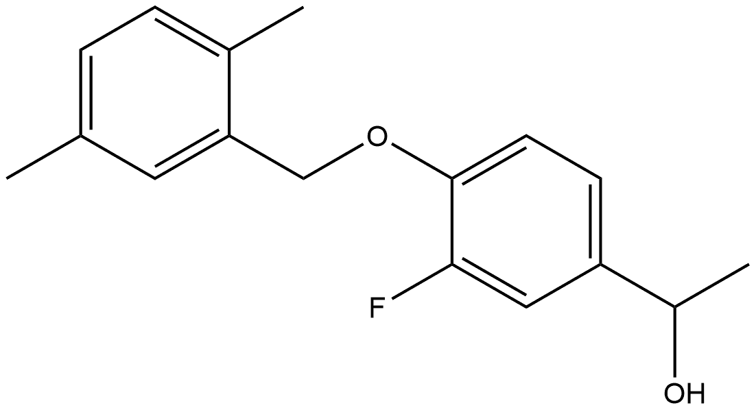 4-[(2,5-Dimethylphenyl)methoxy]-3-fluoro-α-methylbenzenemethanol,1911993-71-9,结构式