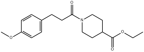 4-Piperidinecarboxylic acid, 1-[3-(4-methoxyphenyl)-1-oxopropyl]-, ethyl ester Structure