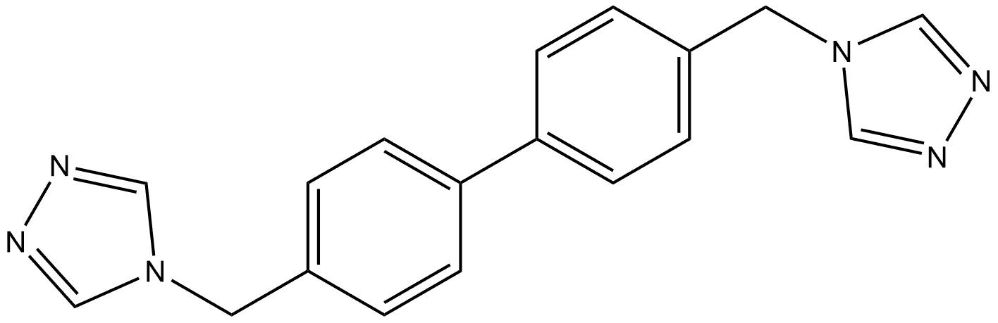 4,4'-双((4H-1,2,4-三唑-4-基)甲基)-1,1'-联苯 结构式