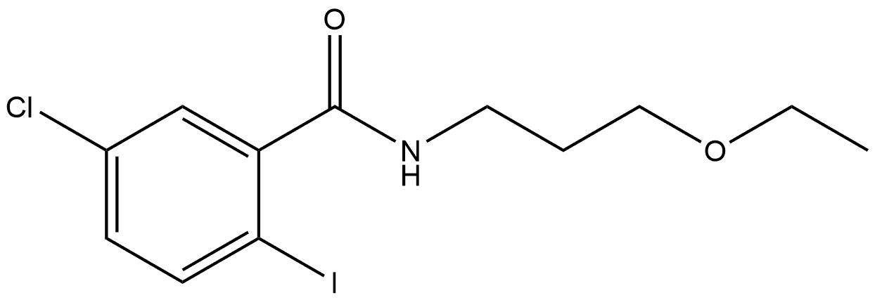 5-Chloro-N-(3-ethoxypropyl)-2-iodobenzamide 化学構造式