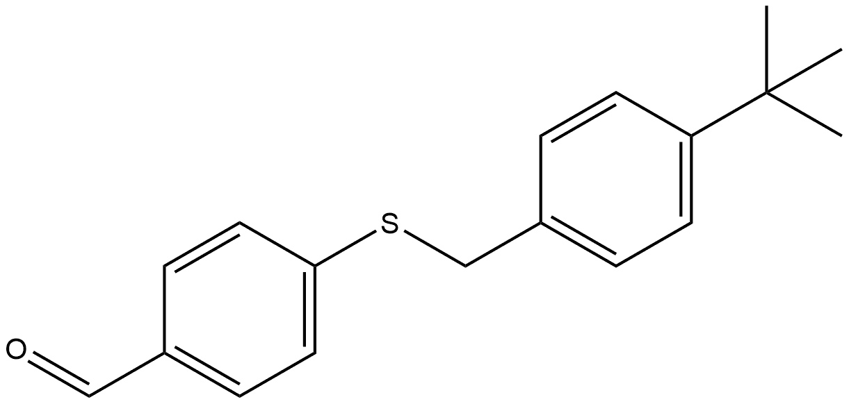 4-[[[4-(1,1-Dimethylethyl)phenyl]methyl]thio]benzaldehyde,1913126-42-7,结构式