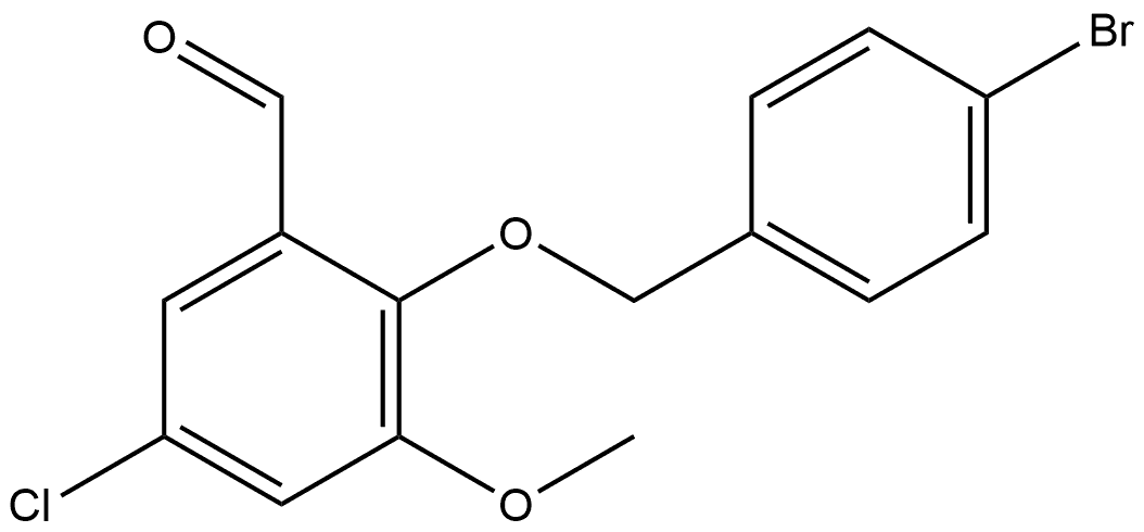 2-[(4-Bromophenyl)methoxy]-5-chloro-3-methoxybenzaldehyde,1913172-74-3,结构式