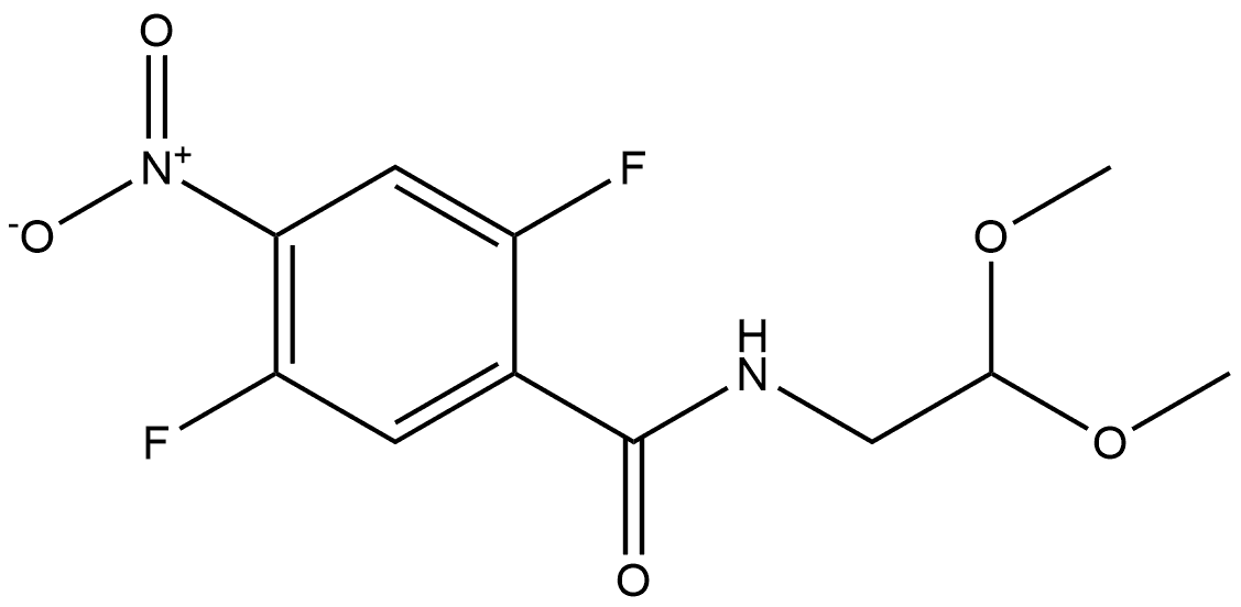 N-(2,2-dimethoxyethyl)-2,5-difluoro-4-nitrobenzamide Structure