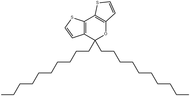 5H-Dithieno[3,2-b:2',3'-d]pyran, 5,5-didecyl- Struktur