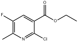 3-Pyridinecarboxylic acid, 2-chloro-5-fluoro-6-methyl-, ethyl ester,1913320-11-2,结构式