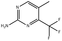 2-Pyrimidinamine, 5-methyl-4-(trifluoromethyl)- 化学構造式