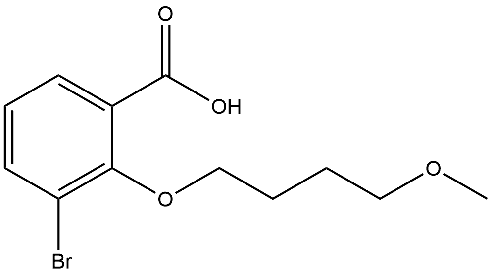 3-Bromo-2-(4-methoxybutoxy)benzoic acid Structure