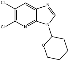 5,6-Dichloro-3-(tetrahydro-2H-pyran-2-yl)-3H-imidazo[4,5-b]pyridine Struktur