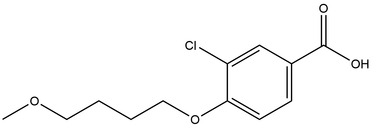 3-Chloro-4-(4-methoxybutoxy)benzoic acid Structure