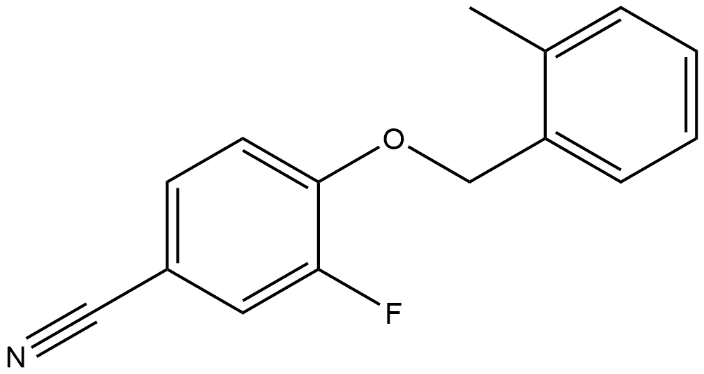 3-Fluoro-4-[(2-methylphenyl)methoxy]benzonitrile Structure