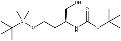 Carbamic acid, N-[(1S)-3-[[(1,1-dimethylethyl)dimethylsilyl]oxy]-1-(hydroxymethyl)propyl]-, 1,1-dimethylethyl ester,191655-46-6,结构式