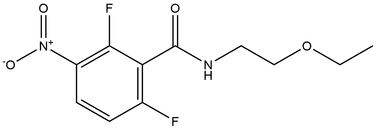 N-(2-ethoxyethyl)-2,6-difluoro-3-nitrobenzamide 结构式