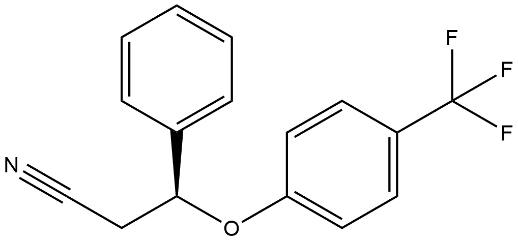 Benzenepropanenitrile, β-[4-(trifluoromethyl)phenoxy]-, (βS)- Structure