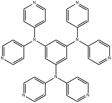 1,3,5-Benzenetriamine, N1,N1,N3,N3,N5,N5-hexa-4-pyridinyl- 化学構造式