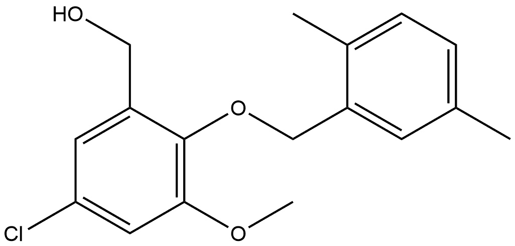 5-Chloro-2-[(2,5-dimethylphenyl)methoxy]-3-methoxybenzenemethanol Structure