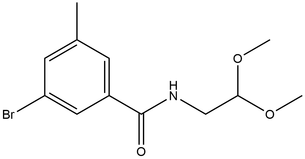 3-Bromo-N-(2,2-dimethoxyethyl)-5-methylbenzamide Structure