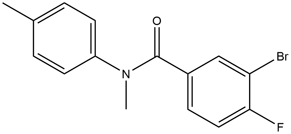 3-Bromo-4-fluoro-N-methyl-N-(4-methylphenyl)benzamide 结构式