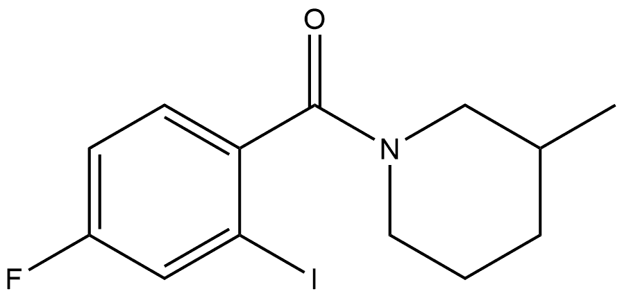 (4-Fluoro-2-iodophenyl)(3-methyl-1-piperidinyl)methanone 化学構造式