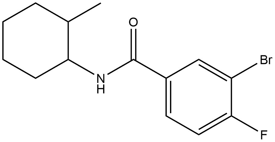 3-Bromo-4-fluoro-N-(2-methylcyclohexyl)benzamide 结构式